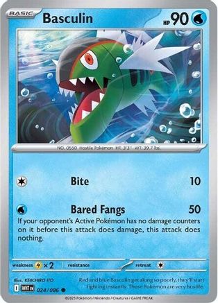 Basculin (024/086) Reverse Holofoil [SV: White Flare]