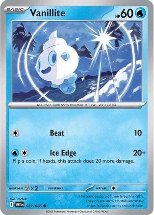 Vanillite (027/086) Reverse Holofoil [SV: White Flare]