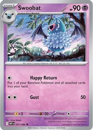 Swoobat (037/086) Reverse Holofoil [SV: White Flare]