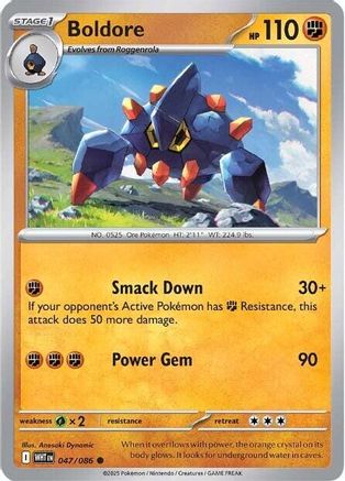 Boldore (047/086) Reverse Holofoil [SV: White Flare]