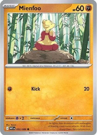Mienfoo (052/086) Reverse Holofoil [SV: White Flare]