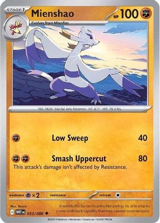 Mienshao (053/086) Reverse Holofoil [SV: White Flare]