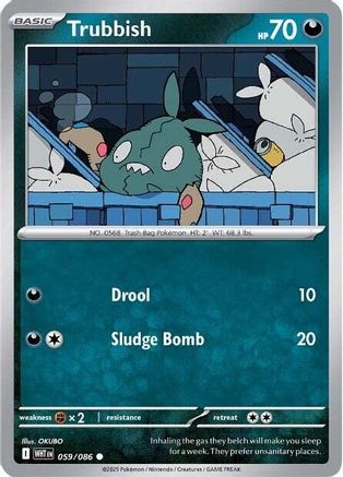 Trubbish (059/086) Reverse Holofoil [SV: White Flare]