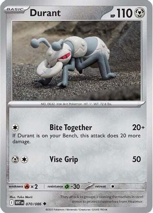 Durant (070/086) Reverse Holofoil [SV: White Flare]