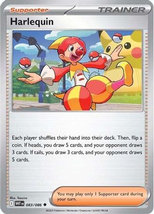 Harlequin (083/086) Reverse Holofoil [SV: White Flare]