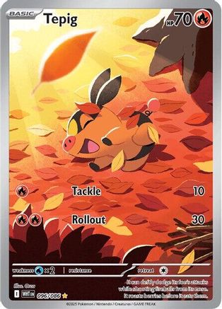 Tepig (096/086) Holofoil [SV: White Flare]