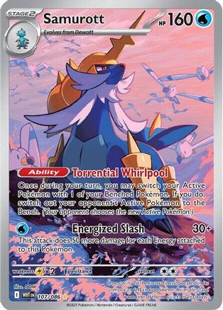 Samurott (107/086) Holofoil [SV: White Flare]