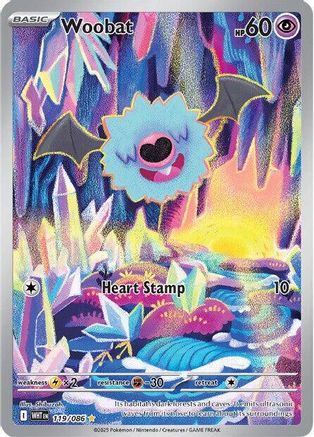 Woobat (119/086) Holofoil [SV: White Flare]