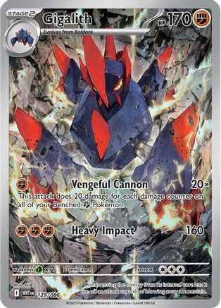 Gigalith (129/086) Holofoil [SV: White Flare]