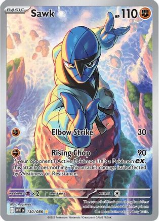 Sawk (130/086) Holofoil [SV: White Flare]