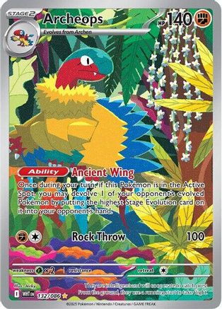 Archeops (132/086) Holofoil [SV: White Flare]