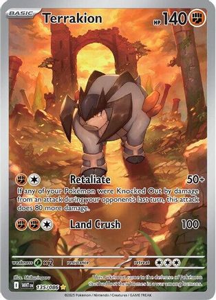 Terrakion (135/086) Holofoil [SV: White Flare]