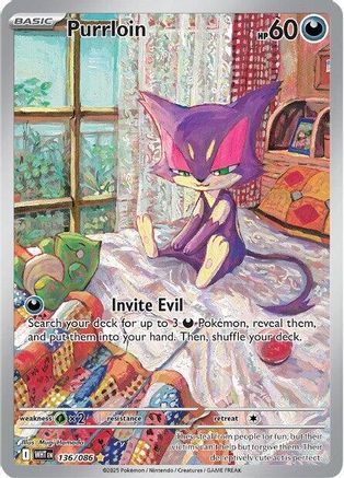 Purrloin (136/086) Holofoil [SV: White Flare]