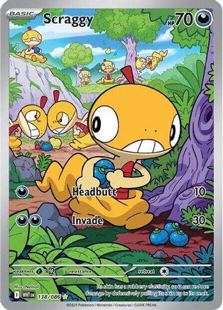 Scraggy (138/086) Holofoil [SV: White Flare]