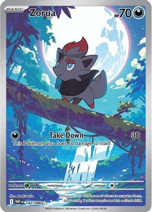 Zorua (142/086) Holofoil [SV: White Flare]