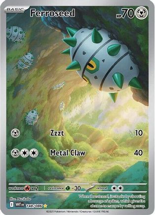 Ferroseed (148/086) Holofoil [SV: White Flare]