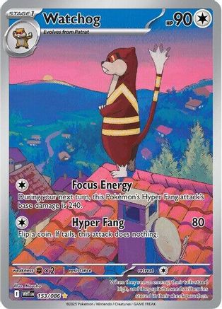 Watchog (153/086) Holofoil [SV: White Flare]