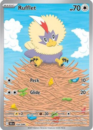 Rufflet (154/086) Holofoil [SV: Black Bolt]