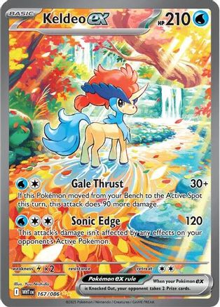 Keldeo ex (167/086) Holofoil [SV: White Flare]