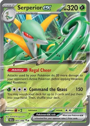 Serperior ex (003/086) Holofoil [SV: Black Bolt]