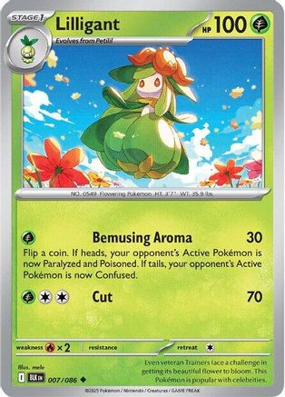 Lilligant (007/086) Reverse Holofoil [SV: Black Bolt]