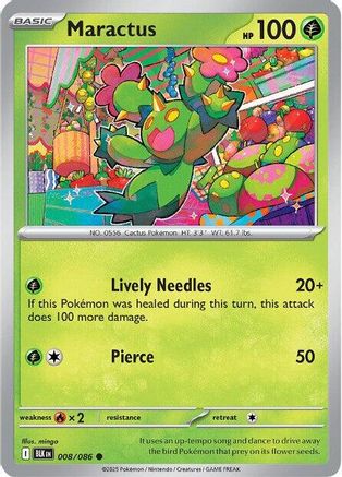 Maractus (008/086) Reverse Holofoil [SV: Black Bolt]