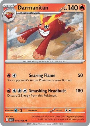 Darmanitan (014/086) Reverse Holofoil [SV: Black Bolt]