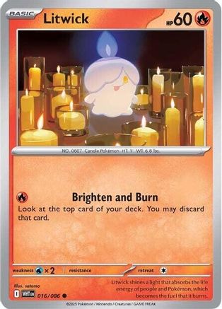 Litwick (016/086) Reverse Holofoil [SV: White Flare]