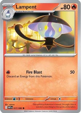 Lampent (017/086) Reverse Holofoil [SV: White Flare]
