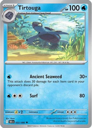 Tirtouga (022/086) Reverse Holofoil [SV: Black Bolt]