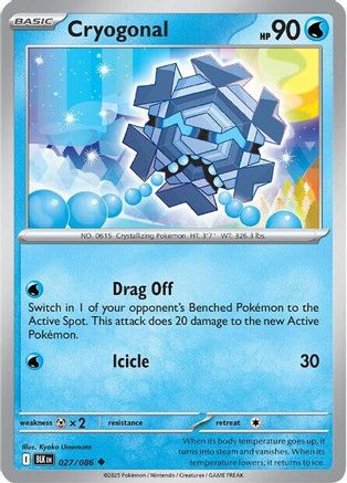 Cryogonal (027/086) Reverse Holofoil [SV: Black Bolt]