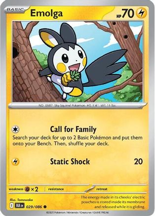 Emolga (029/086) [SV: Black Bolt]