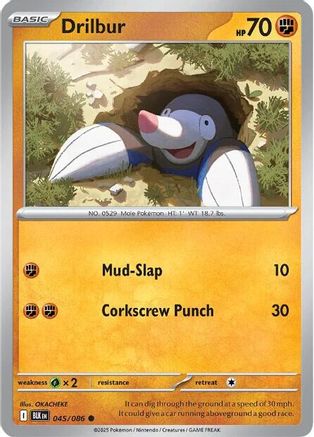 Drilbur (045/086) Reverse Holofoil [SV: Black Bolt]