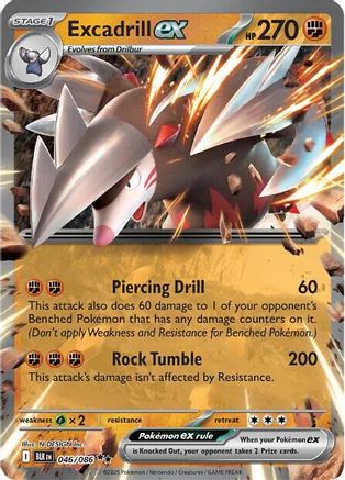 Excadrill ex (046/086) Holofoil [SV: Black Bolt]