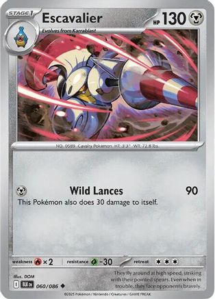 Escavalier (060/086) Reverse Holofoil [SV: Black Bolt]