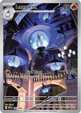 Lampent (102/086) Holofoil [SV: White Flare]
