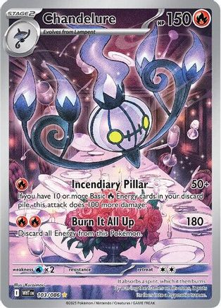 Chandelure (103/086) Holofoil [SV: White Flare]