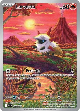 Larvesta (099/086) Holofoil [SV: Black Bolt]