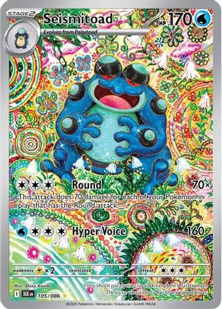 Seismitoad (105/086) Holofoil [SV: Black Bolt]