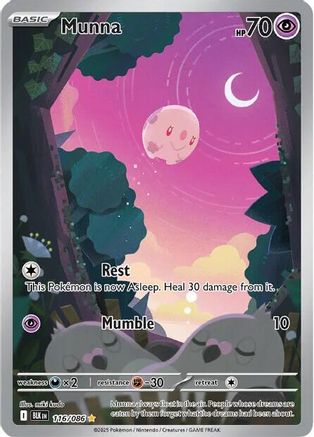 Munna (116/086) Holofoil [SV: Black Bolt]