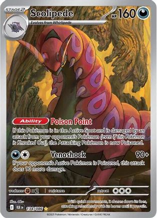 Scolipede (134/086) Holofoil [SV: Black Bolt]
