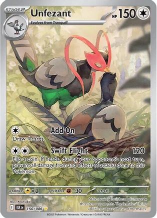 Unfezant (150/086) Holofoil [SV: Black Bolt]
