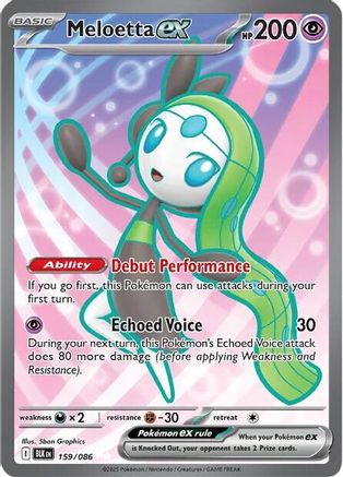 Meloetta ex (159/086) Holofoil [SV: Black Bolt]