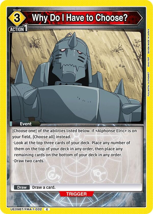 Why Do I Have to Choose? (UE09BT/FMA-1-032) (UE09BT: FULLMETAL ALCHEMIST)