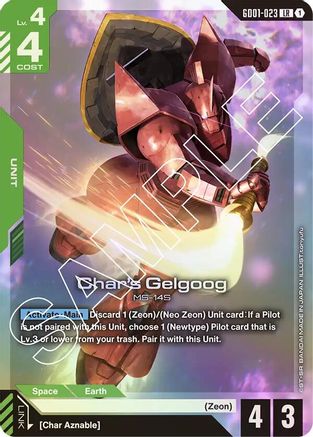Char's Gelgoog (GD01-023) Holofoil [Newtype Rising]