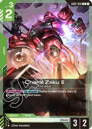 Char's Zaku II (GD01-026) Holofoil [Newtype Rising]