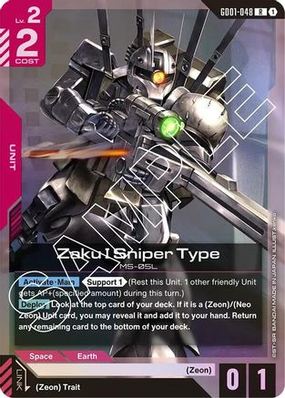 Zaku I Sniper Type (GD01-048) Holofoil [Newtype Rising]