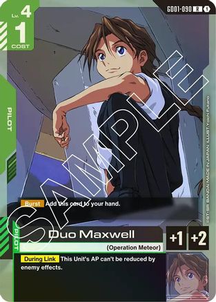 Duo Maxwell (GD01-090) Holofoil [Newtype Rising]