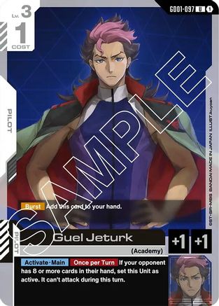 Guel Jeturk (GD01-097)  [Newtype Rising]