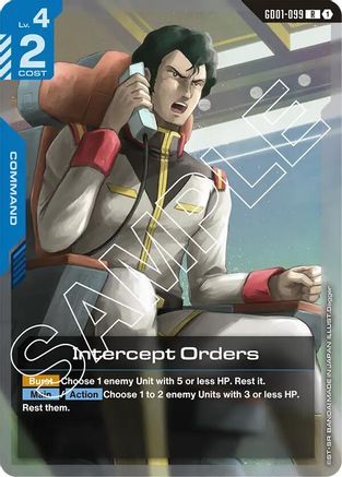 Intercept Orders (GD01-099) Holofoil [Newtype Rising]